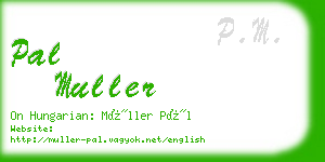 pal muller business card